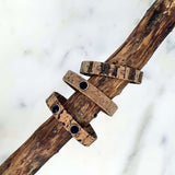 Bracelets Trio en liège avec clou cuivré et cabochon Swarovski | Wild Gaze